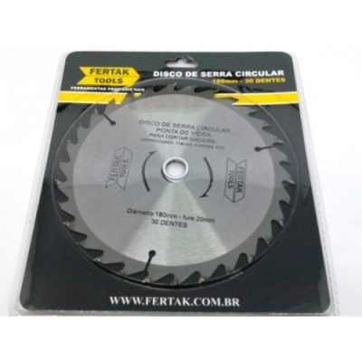 SERRA CIRCULAR 180MM 30 DENTES FURO 20MM FERTAK