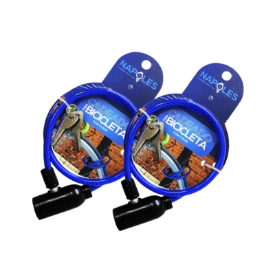 CADEADO 08MM X 650MM BIKE CABO DE ACO PO