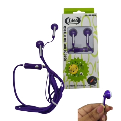 FONE DE OUVIDO COM ENT. P2 C/ MICROFONE