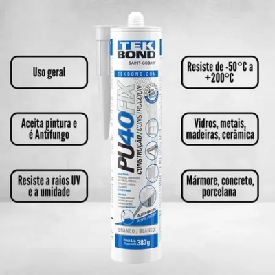 PU FIX BRANCO CARTUCHO 387G/280ML TEKBOND