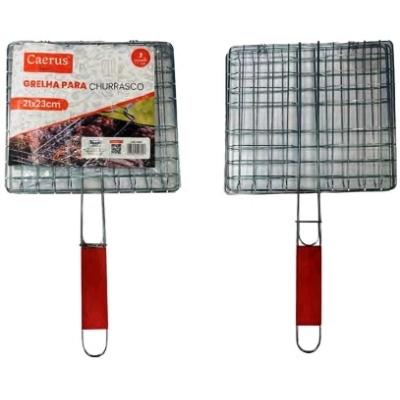 GRELHA PARA CHURRASCO METAL 21 X 23 CM