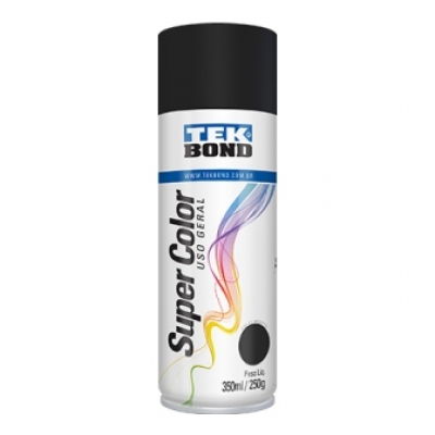 TINTA SPRAY 350ML/250G PRETO FOSCO USO GERAL