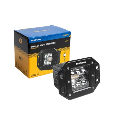 FAROL AUX. LED EMBUTIR QD DUAL COLOR BCA E AMBAR PREM 9~60V